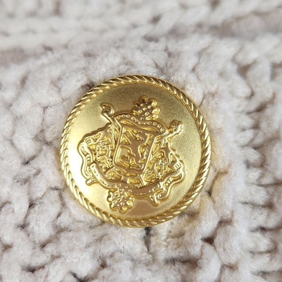 J. Crew Textured Cable-Knit Lady Wool Blend Fringe Jacket in Pale Bone Cream XS - Picture 12 of 15